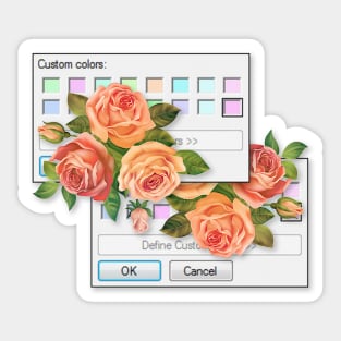 Windows 95 Flower Collage ∆∆∆ Aesthetic Collage Design Sticker